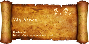Vég Vince névjegykártya